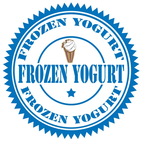 Carimbo de iogurte congelado — Vetor de Stock