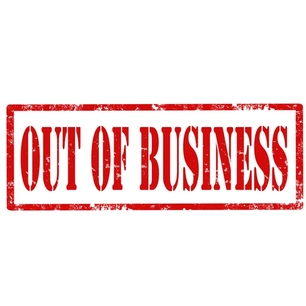 Out Of Business-stamp — Stock Vector