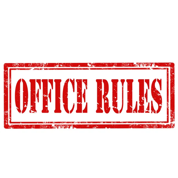 Office kuralları damgası — Stok Vektör