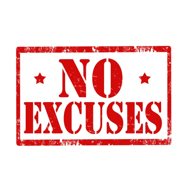 No Excuses-stamp — Stock Vector