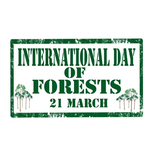 International Day Of Forests-stamp — Stock Vector