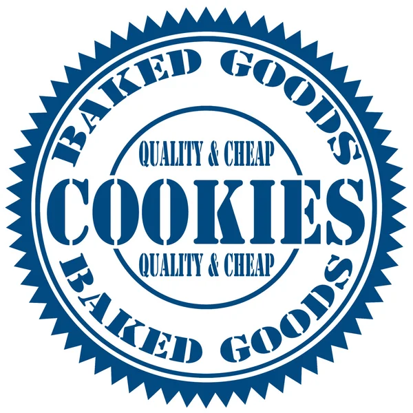 Cookies-stamp — Stock Vector