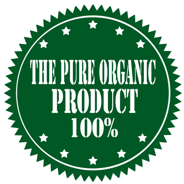 O rótulo do produto orgânico puro — Vetor de Stock