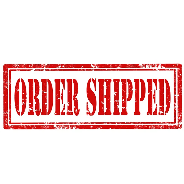 Order Shipped-stamp — Stock Vector