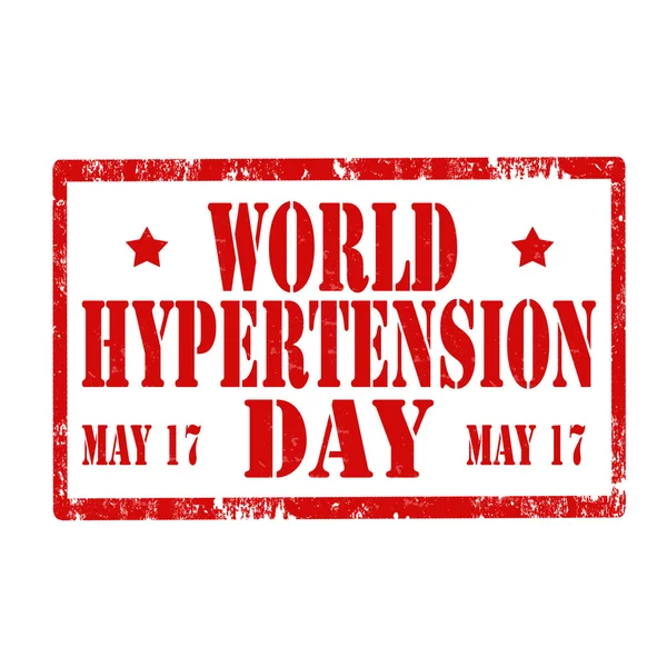Monde hypertension jour-timbre — Archivo Imágenes Vectoriales
