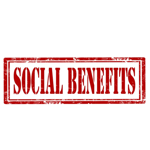 Social Benefits-stamp — Stock Vector