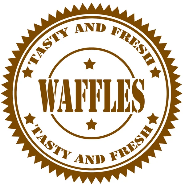 Waffles-stamp — Stock Vector