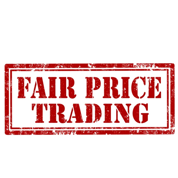 Sello de comercio de precios justos — Vector de stock