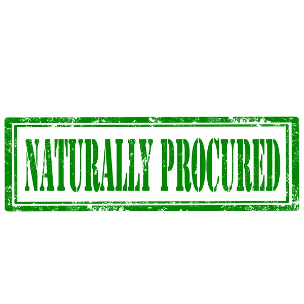 Naturalmente Procured-timbro — Vettoriale Stock