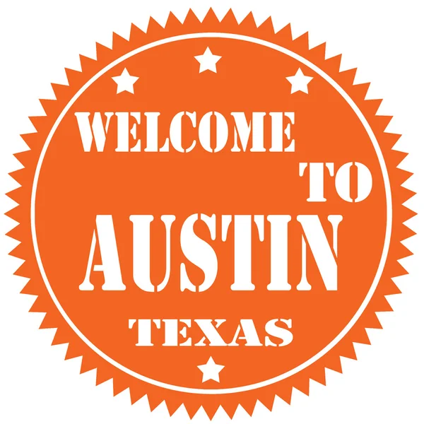 Bienvenido a Austin — Archivo Imágenes Vectoriales