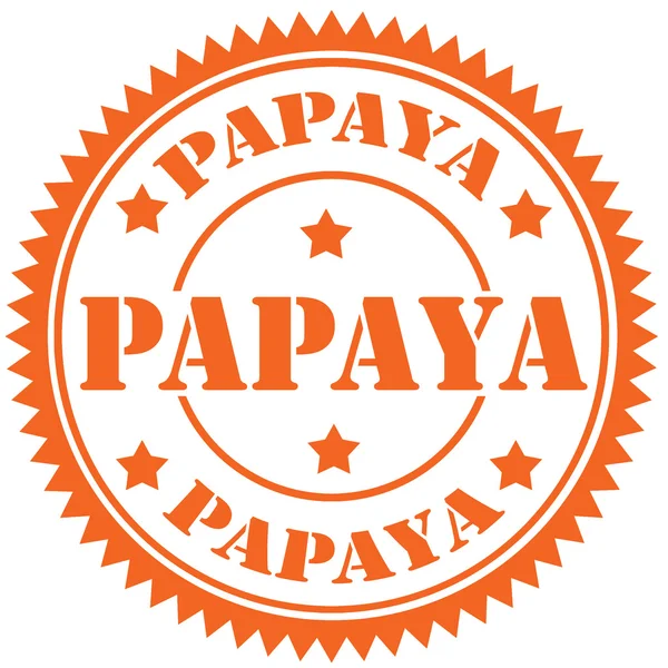 Sello de papaya — Archivo Imágenes Vectoriales