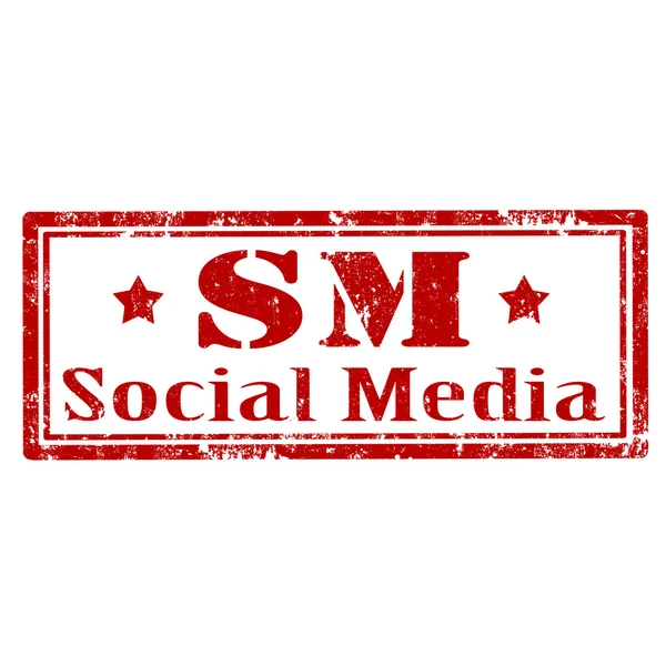 Social Media-stamp — Stock Vector