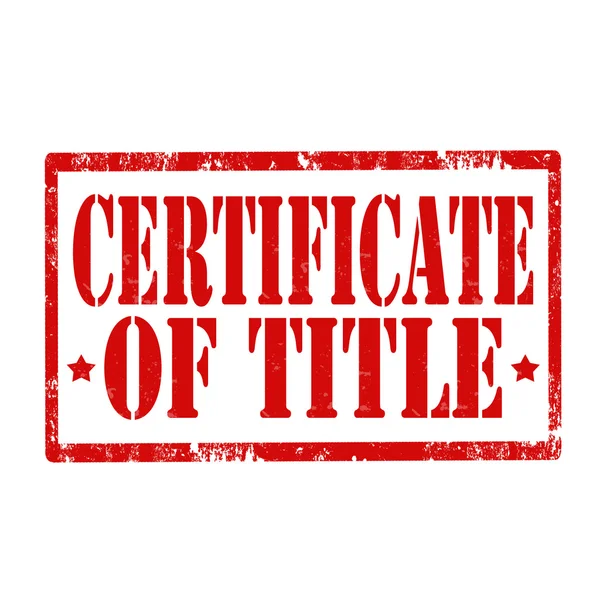 Certificaat van titel-stempel — Stockvector