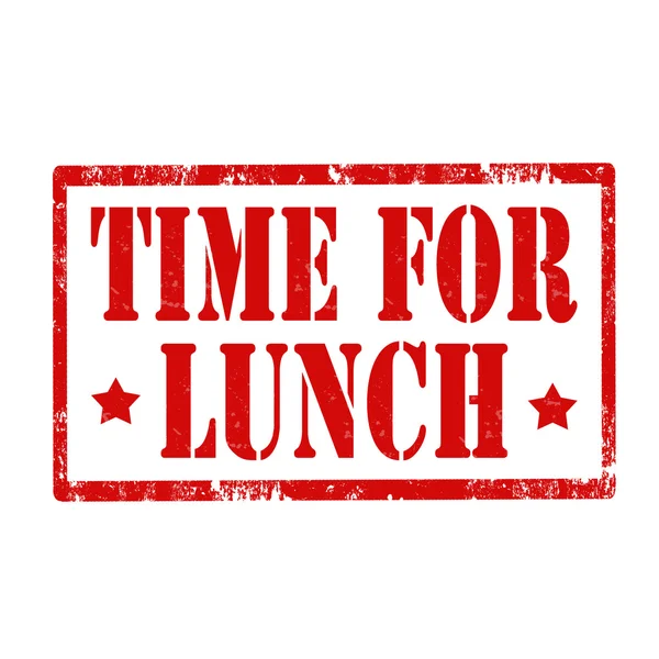 Idő ebéd-bélyeg — Stock Vector