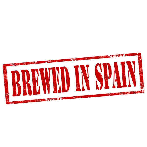 Gebrouwen in Spanje-stempel — Stockvector