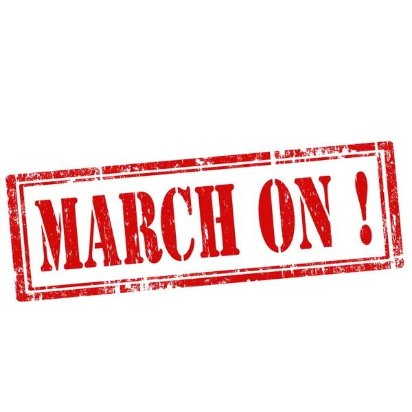 March On! -stamp — стоковый вектор