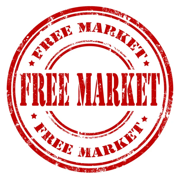 Free Market-stamp — Stock Vector