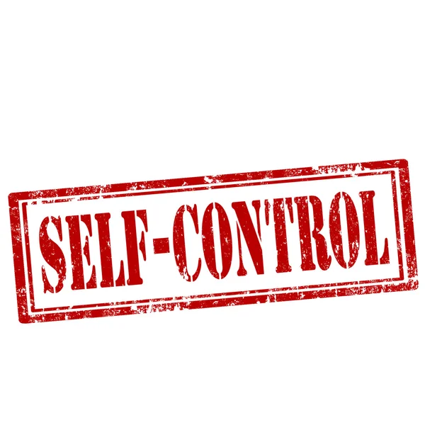 Self-Control-stamp — Stock Vector