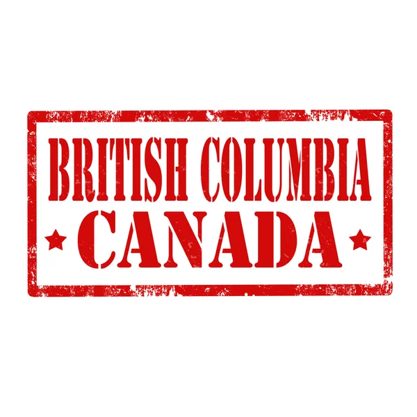 Brit columbia-bélyeg — Stock Vector