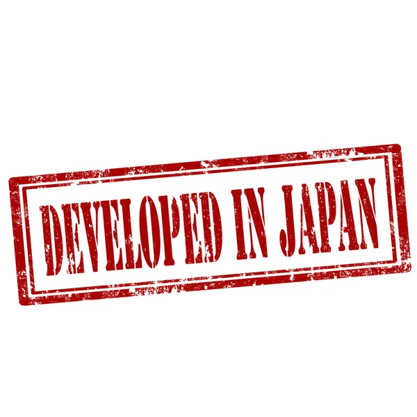 Sviluppato in Giappone-timbro — Vettoriale Stock