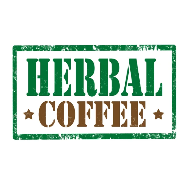 Sello de café herbario — Vector de stock