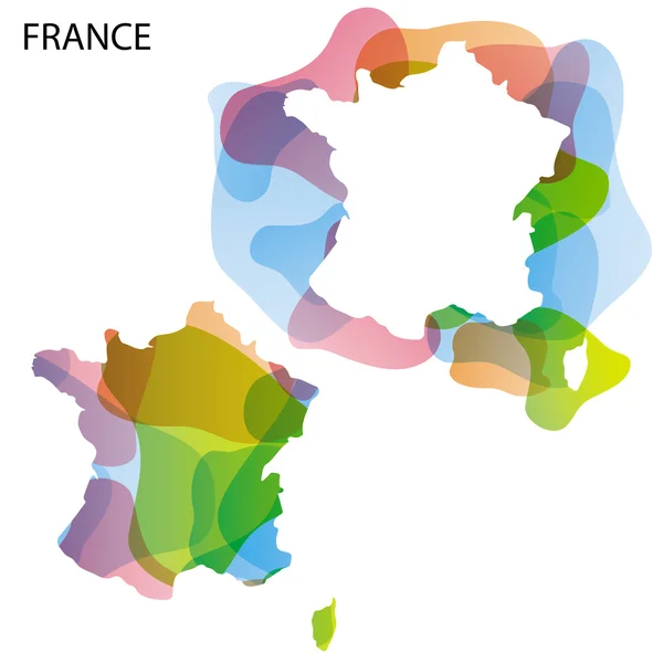 Carte de conception de la France — Image vectorielle