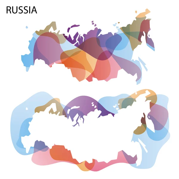 Mapa de diseño de Rusia — Vector de stock