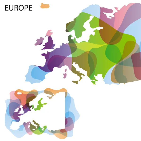 Designkarte von Europa — Stockvektor