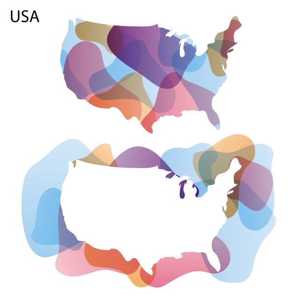 Carte graphique des États-Unis — Image vectorielle