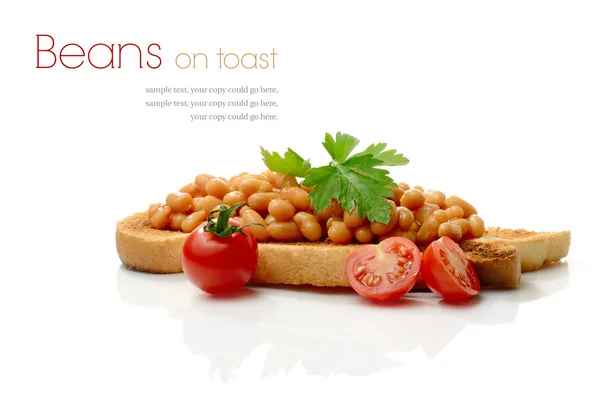 Beans on toast — Stock Photo, Image