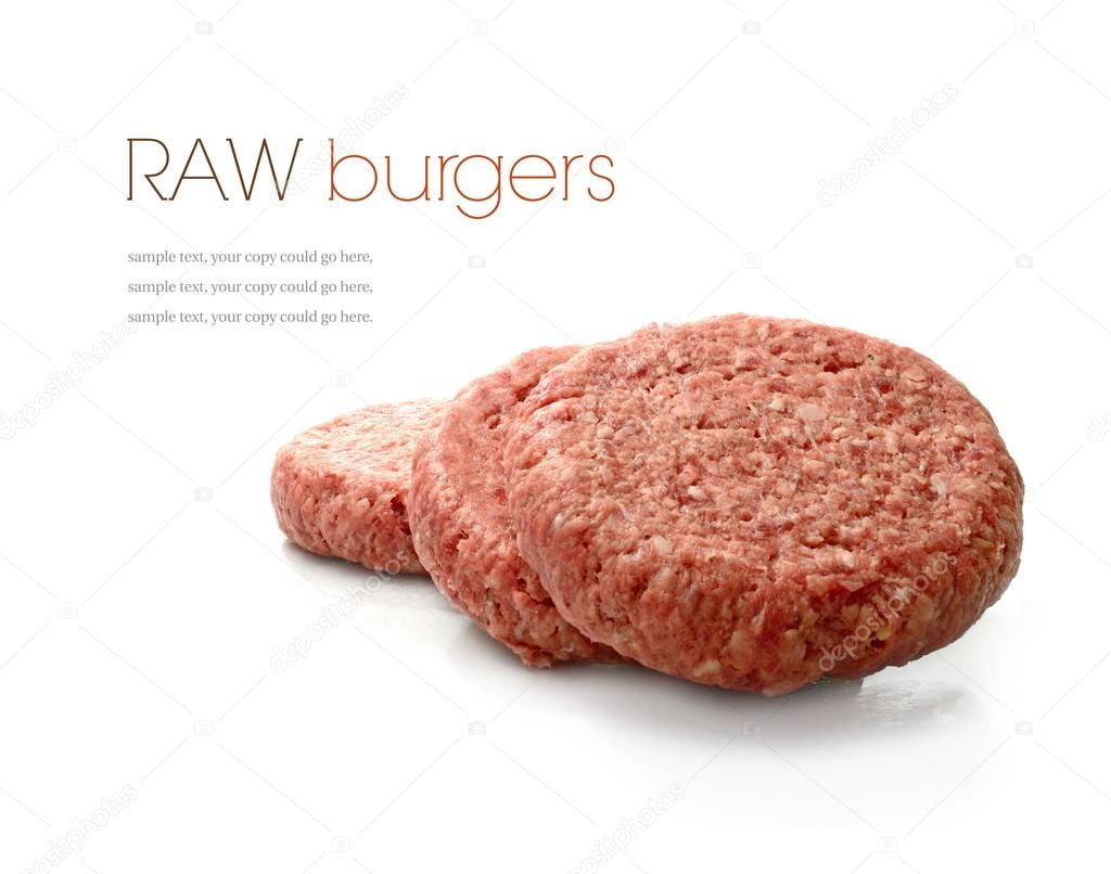 Raw Beef Burgers