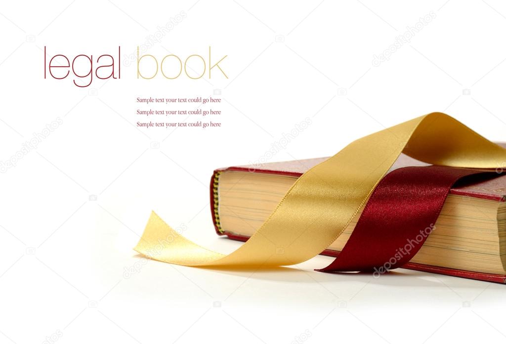 Legal book with ribbons