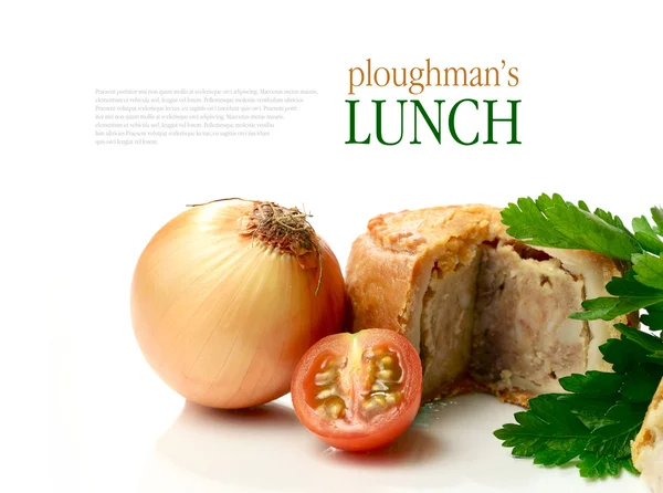 Ploughman's Lunch Macro — Zdjęcie stockowe