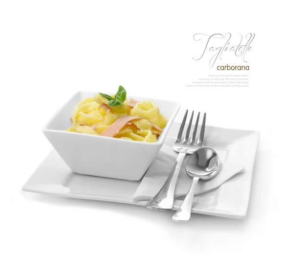 Tagliatelle Carbonara 2 — Zdjęcie stockowe