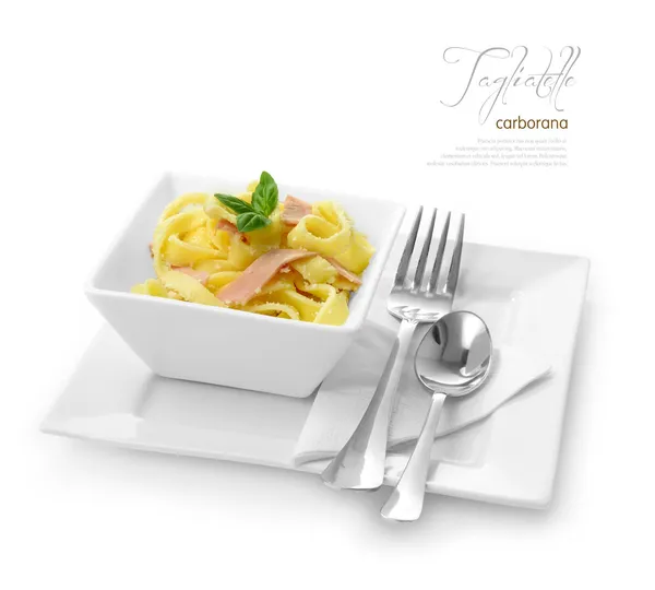 Tagliatelle Carbonara 3 — 스톡 사진