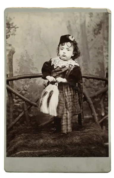 Viktoriánus fiú visel egy szoknya — Stock Fotó