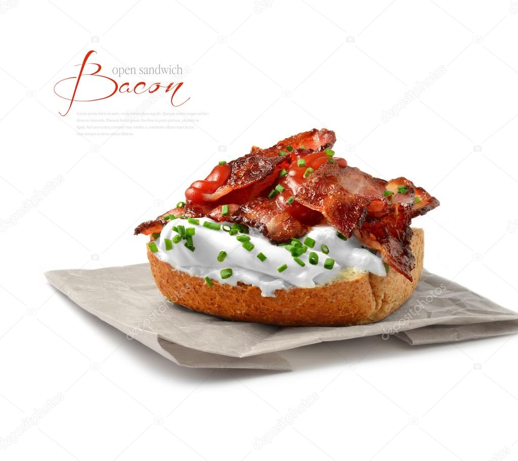 Open Bacon Sandwich