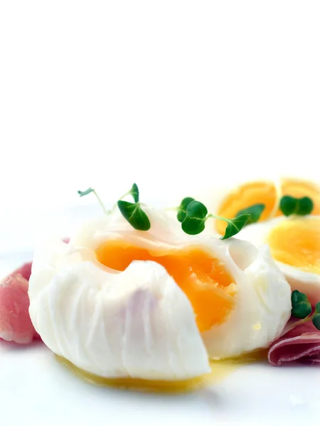 Ham And Egg Macro — Stock Photo, Image