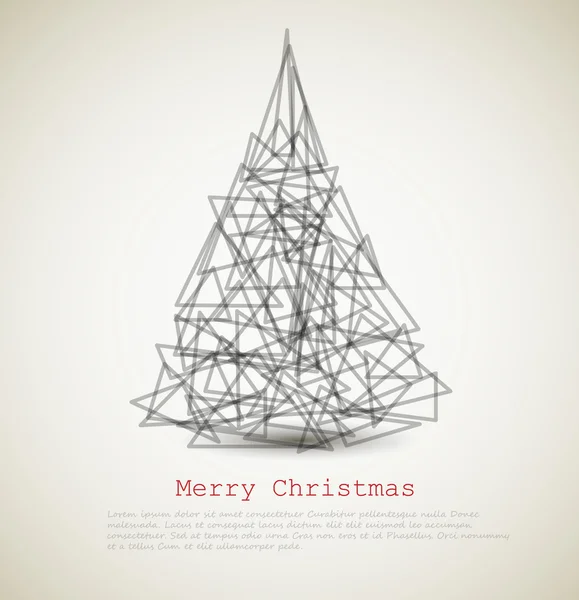 矢量现代卡与抽象的圣诞树 — 图库矢量图片