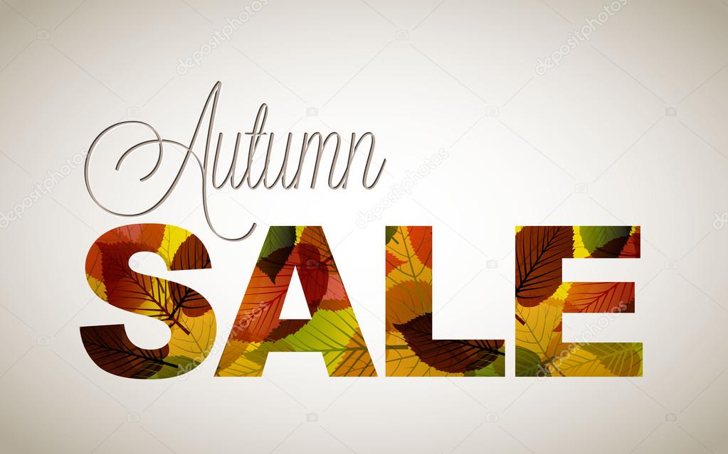 Vector fall sale poster or illustration