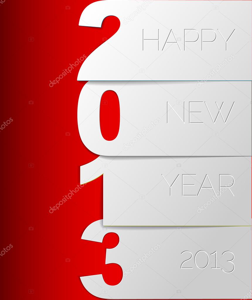 Happy New Year 2013 vector card
