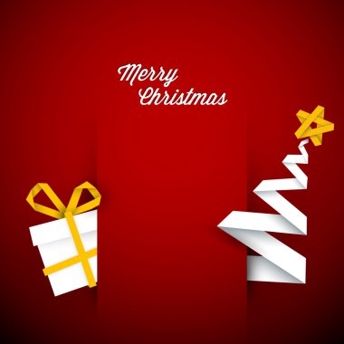 basit vektör kırmızı Noel kartı çizim