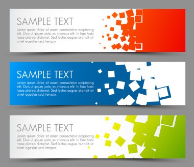 Simple colorful horizontal banners