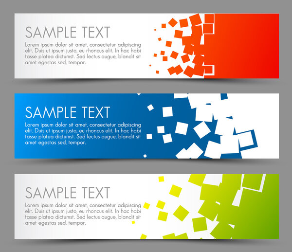 Banderas horizontales coloridas simples — Vector de stock