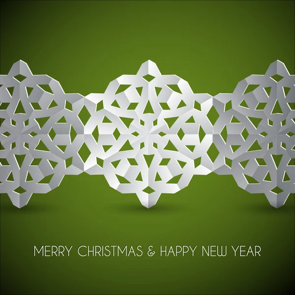 Papier blanc vectoriel flocons de neige de Noël — Image vectorielle