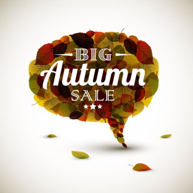 Vector Autumn sale bubble clipart