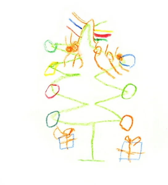 简单的圣诞树 — 图库照片