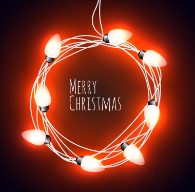 arka plan illüstrasyon Noel ışıkları ile