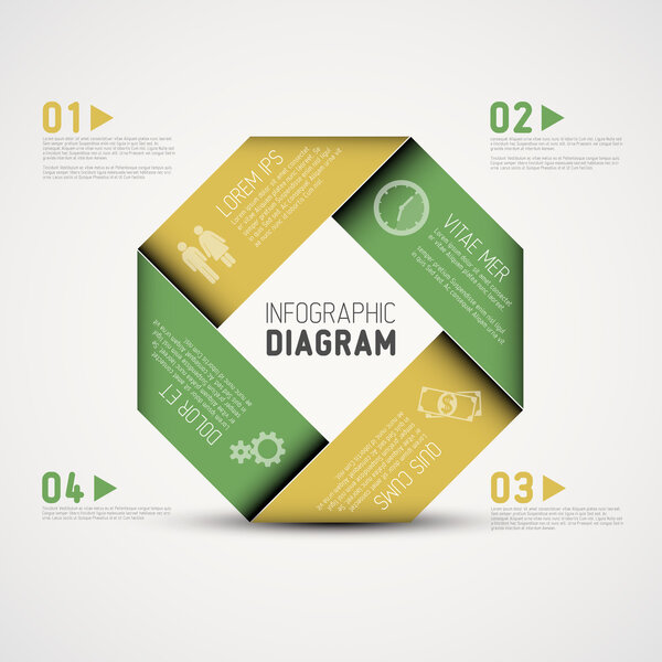 Abstract shape with Infographic