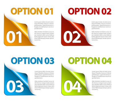 renkli vektör örnek seçeneği çıkartmaları kümesi